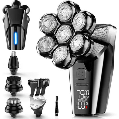 Tondeuse Crâne 7D – Kit de Rasage 5-en-1