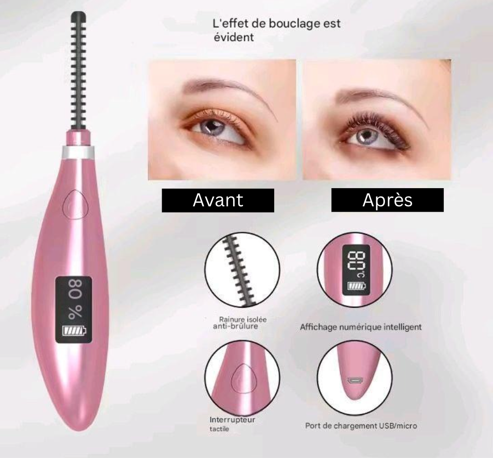 Recourbe-cils chauffant